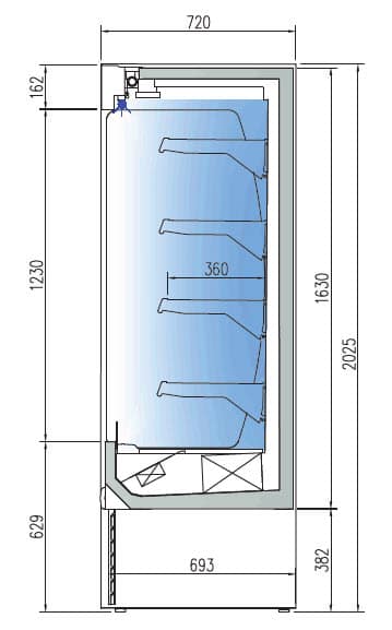 Refrigerador Vertical Exhibidor Mural Costados Panorámicos - Imagen 2