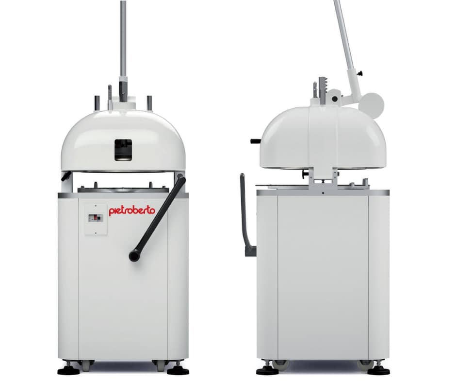 Las cortadoras redondeadoras son máquinas que permiten dividir una porción de masa cruda en pequeñas partes y, posteriormente, mediante un plato oscilante, redondear cada pieza individual para obtener bolas de peso y forma uniformes, todo esto en cuestión de segundos.